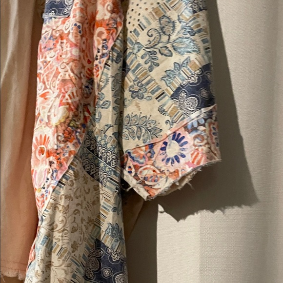 Bohemian Patchwork Button-Up Blouse - Picture 7 of 13